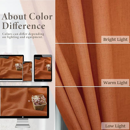 Burnt Orange Curtains 90 Inches Long - Image 3