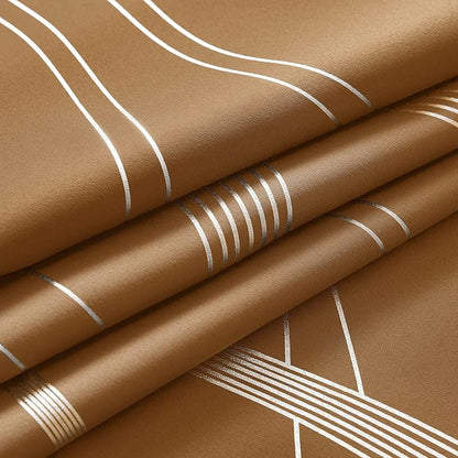 NICETOWN Gold Brown Blackout Fall Pattern Curtains - Image 7