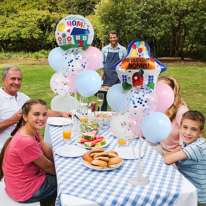 Welcome Home Balloons Table Centerpiece Stand Kit 2 Sets - Image 7