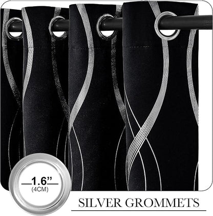 NICETOWN Black Out Curtains 120 inch Long 2 Panels Burg, 52x120 Extra Long - Image 3