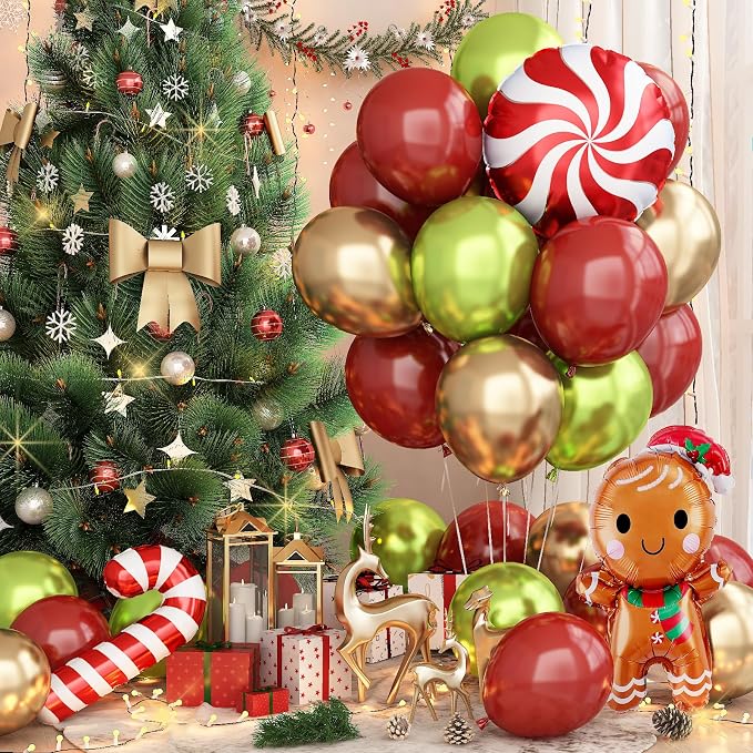 Red and Green Christmas Balloon - Image 4
