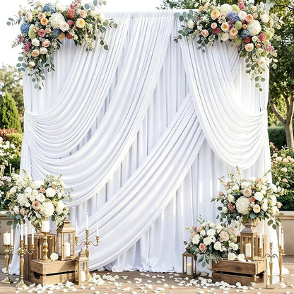 20ftx10ft White Backdrop Curtains by ENJOYYOURPARTY