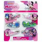 LUV HER Disney Licensed Hair Accessories For Girls, 6pc Magical Confetti Cute Hair Clips with Favorite Disney Character Charms, Minnie and Daisy, Ages 3+