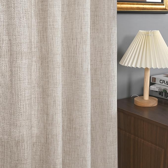 YoungsTex Natural Linen Curtains 63 Inches Long - Image 9