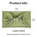 GiLi 6 Pack Wide Headbands for Women Non Slip Soft Elastic Hair Bands Yoga Running Sports Workout Gym Head Wraps, Knotted Cotton Cloth African Turbans Bandana (with 6 Pcs Hair Ties)