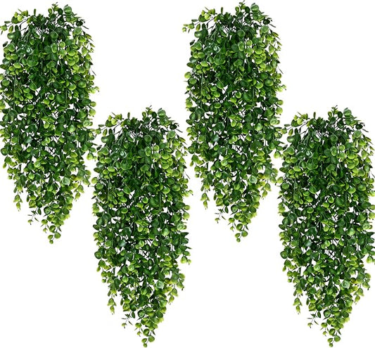 8Pcs Fake Hanging Plants 2.7FT Fake Plants Fake Vines Greenery | UV Resistant by Waipfaru