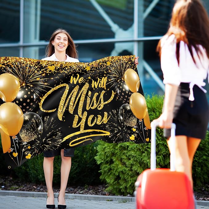 We Will Miss You Banner - 5ft x 3ft - Farewell & Graduation Party Decoration - - Image 3