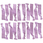 Kenz Laurenz Hair Ties Ponytail Holder Set No Crease Ribbon Bands - 20 Count - Light Purple
