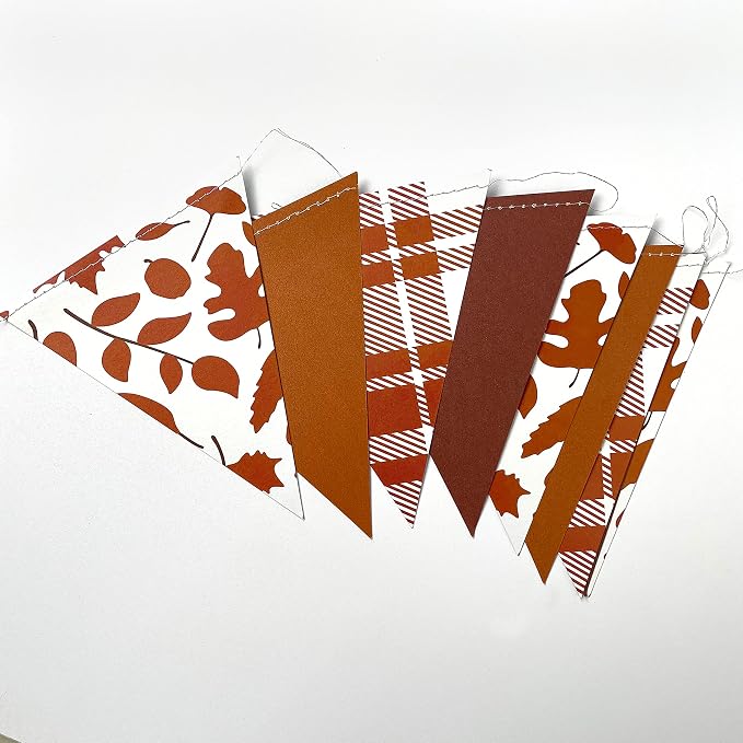 pinkblume Fall Party Decorations Maple Leaf Pennant Banner Triangle Hanging - Image 3