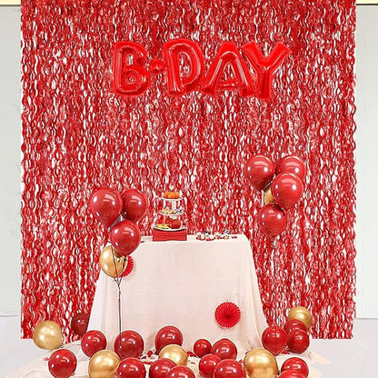3 Pack Red Backdrop Curtain - Image 6
