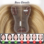 starluck Real Human Hair Toppers for Women 10 Inch Human Hair Topper no Bangs, 3 * 4.5 inches Swiss Base Suitable for ThinningHair Cover Grey Roots(Ombre P721A#)