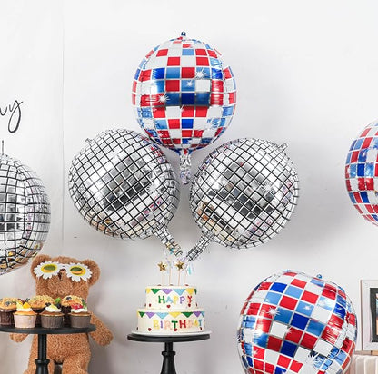 6pcs 22 Inch Colorful Disco Ball Balloons - Image 3