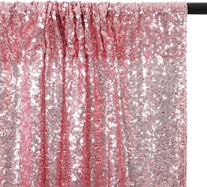 Eternal Beauty Fuchsia Pink 3mm Sequin Backdrop 2x8 Ft 2 Pack Wedding | Dense - Image 6