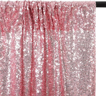 Eternal Beauty Fuchsia Pink 3mm Sequin Backdrop 2x8 Ft 2 Pack Wedding | Dense - Image 6