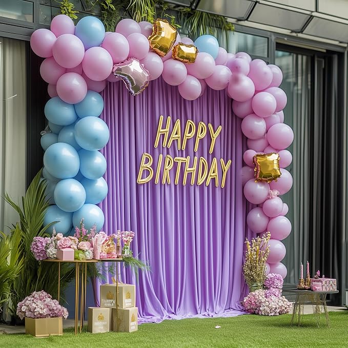 Lavender Purple Backdrop Curtain Drapes - Image 6