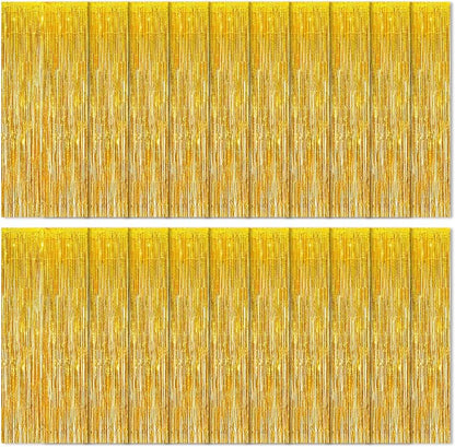 20 Pack Gold Foil Curtains by Ohiyoo