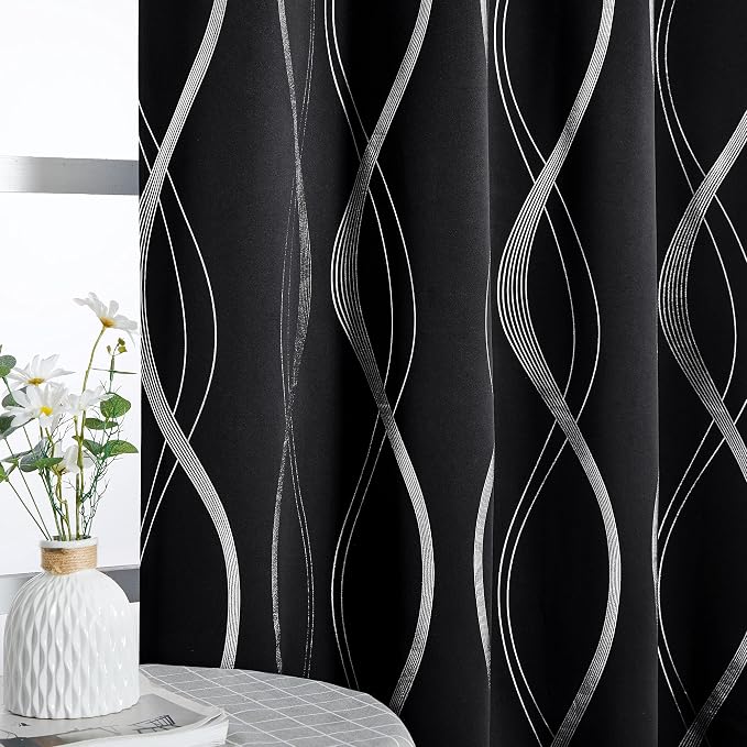 NICETOWN Black Out Curtains for Small Window by NICETOWN