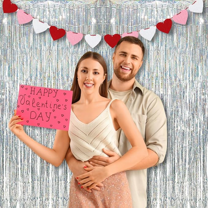 BRAVESHINE Silver Streamers Party Fringe Backdrop Christmas Decorations | - Image 5