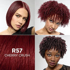 L'Oreal Paris Feria Multi-Faceted Shimmering Permanent Hair Color, R57 Cherry Crush (Intense Medium Auburn), Pack of 2 Hair Dye Kit