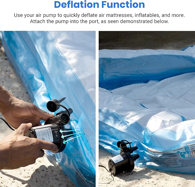 Etekcity Air Pump for Inflatables, Portable Electric Air Mattress Pump - Image 6