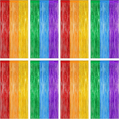 ZATAYE 8 Pack Rainbow Kindergarten Foil Curtain Streamer Decorations | Rainbow by ZATAYE