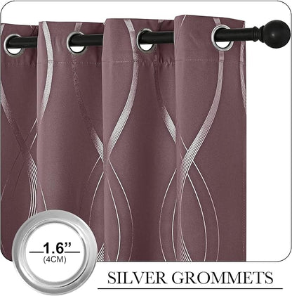 NICETOWN Dry Rose Blackout Curtain Panels 84 - Image 3
