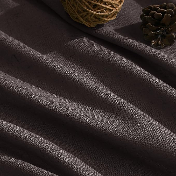 Cocoa Coffee Linen Curtains 72 Inch Long - Image 5