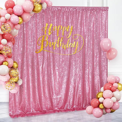 Sequin Backdrop 8ft x 8ft Blush Pink Backdrop Curtain - Image 5