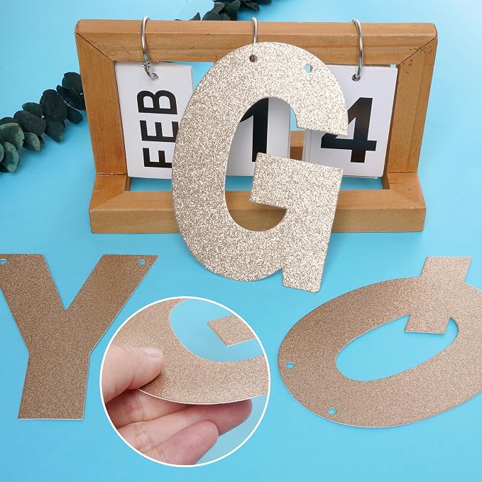 DIY Banner Kit with Letters Glitter Banner Letters Customizable Birthday - Image 3