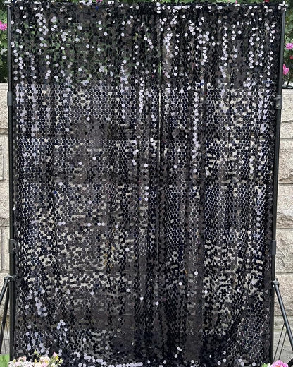 9FTx10FT Black Large Sequin Backdrop 1 Panel | 18MM Large Sequins, Glitter - Image 8