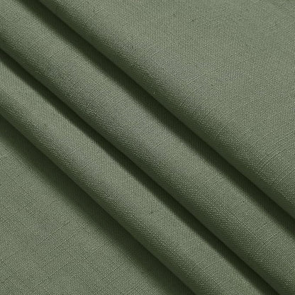 Extended Curtain Olive Green Linen Sheer Curtains - Image 7