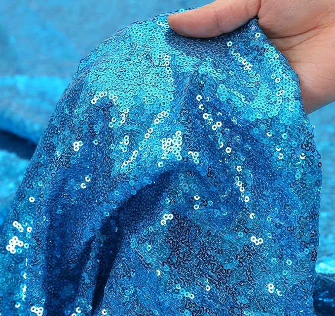 Eternal Beauty Turquoise 3mm Sequin Backdrop 10x10 Ft - Image 8