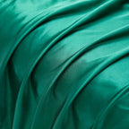 Blackish Green Satin Pillowcase Queen Size Set of 2 for Hair and Skin,Blackish Green Silk Pillowcase Breathable Pillowcase with Envelope Closure