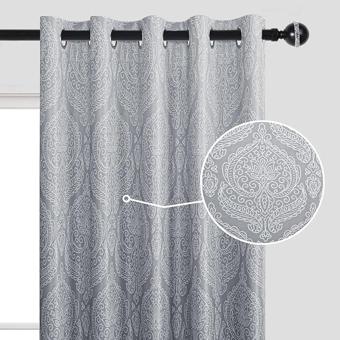 DWCN Grey Blackout Curtains for Bedroom 84 Inch Long - Image 4