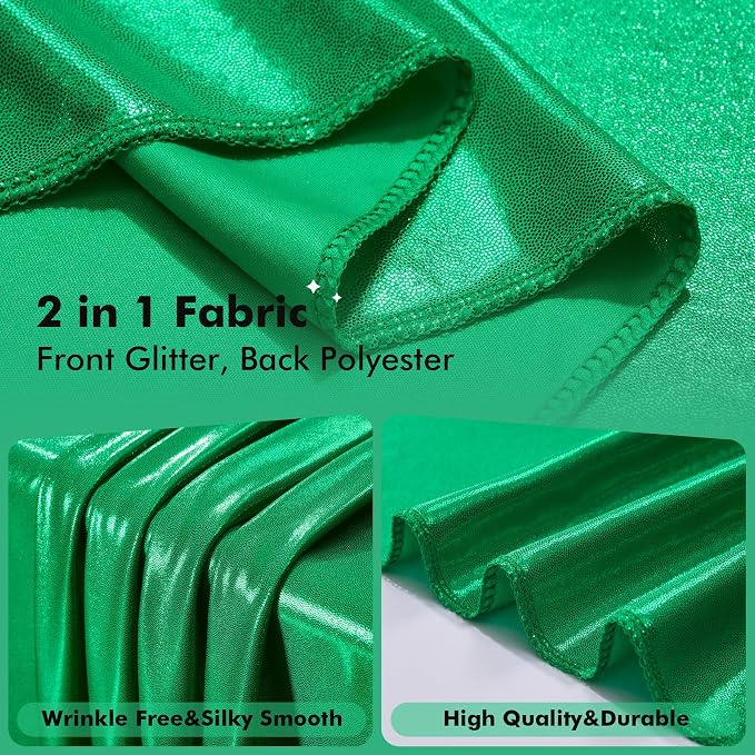 20ftx10ft Green Sequin Backdrop Curtain - Image 6