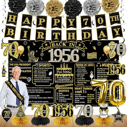 Zirtorei 70th Birthday Decorations by Zirtorei