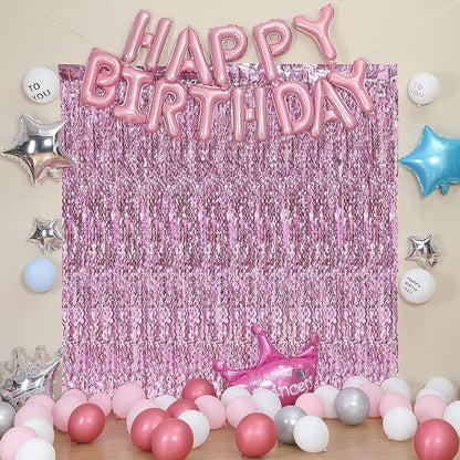 Pink Foil Fringe Curtain - Image 6