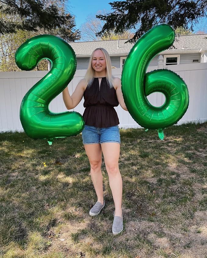 Green Number 6 Balloon 40 Inch - Image 4