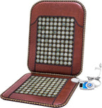 Infrared Heating Pad, Far Infrared Natural Jade Heating Pad, Auto Shut Off, Adjustable Temperature, Gifts for Women/Men/Dad/Mom (Brown, jadeseatback)