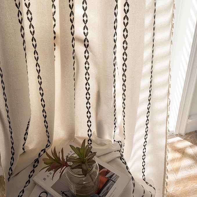 Sutuo Home Boho Farmhouse Curtains 72 Inches Long - Image 7