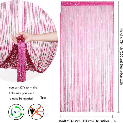 2 Pack 39 x 79 Inch Beaded Curtain String Door Curtains, Hippie Room Decor - Image 2