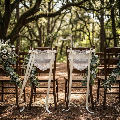 Just Married Wedding Chair Signs by Raipile