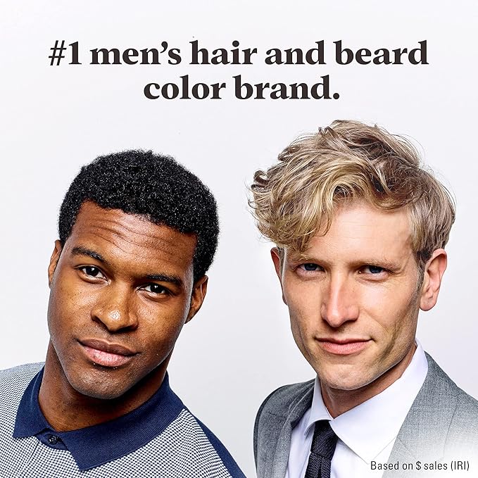 Just For Men Shampoo-In Color (Formerly Original Formula), Mens Hair Color with Keratin and Vitamin E for Stronger Hair - Real Black, H-55, Pack of 1