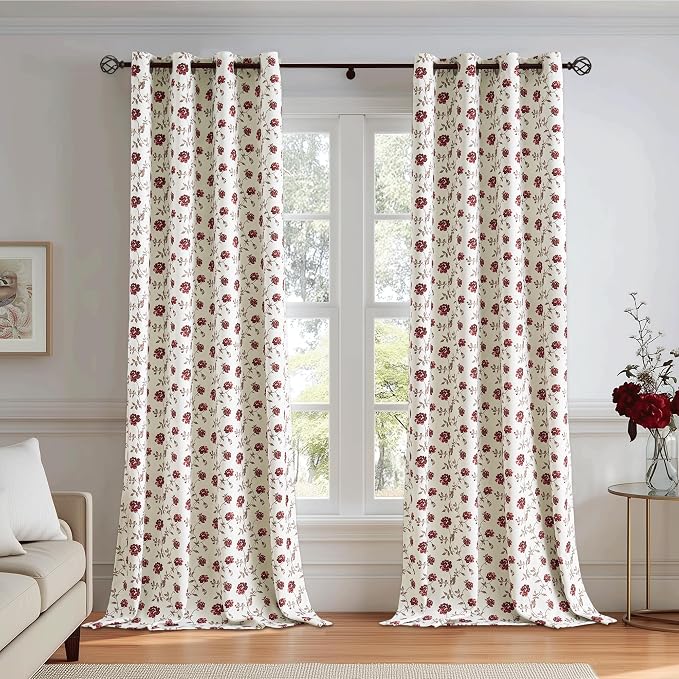 Beauoop Floral 100% Blackout Curtains - Image 4
