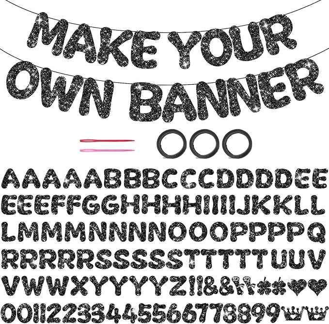 116PCS DIY Banner Customizable Birthday Banners Graduation Banner Custom Party by Unknown
