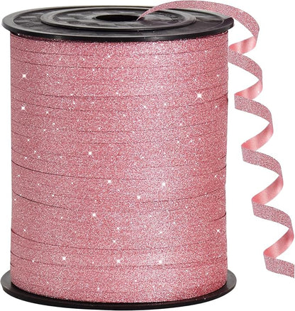 BEISHIDA 500 Yards Rose Gold Glitter Ribbon Curling Crimped, Balloon String by Beishida
