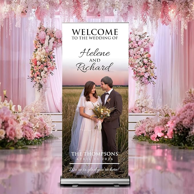 Custom Banner for Weddings READY IN 24HRS Choose your Design Retractable Banner by ImageMatters