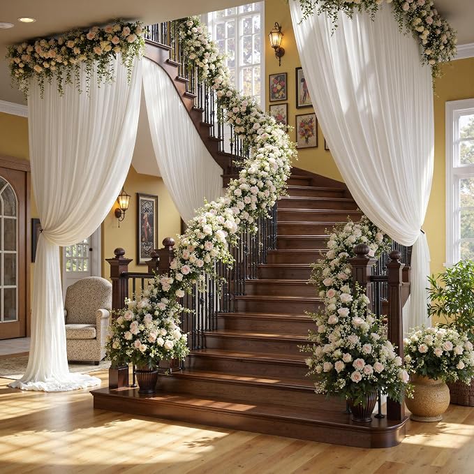 10ft×12ft White Backdrop Curtain - Image 9