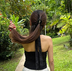 Premium Durable Acetate Hair Clip - Large Claw Clip for Thick Hair | No Slip Claw Clip | 4 Inch Hair Clip for Women (Black)
