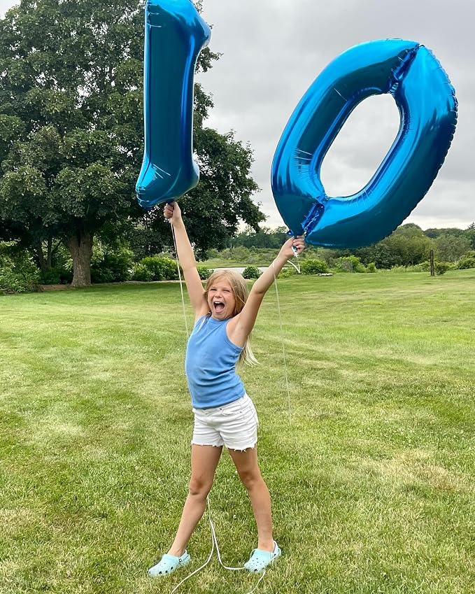40 Inch Navy Blue Number 0 Balloon, 0th Birthday Party Decorations | 40 Inch - Image 9